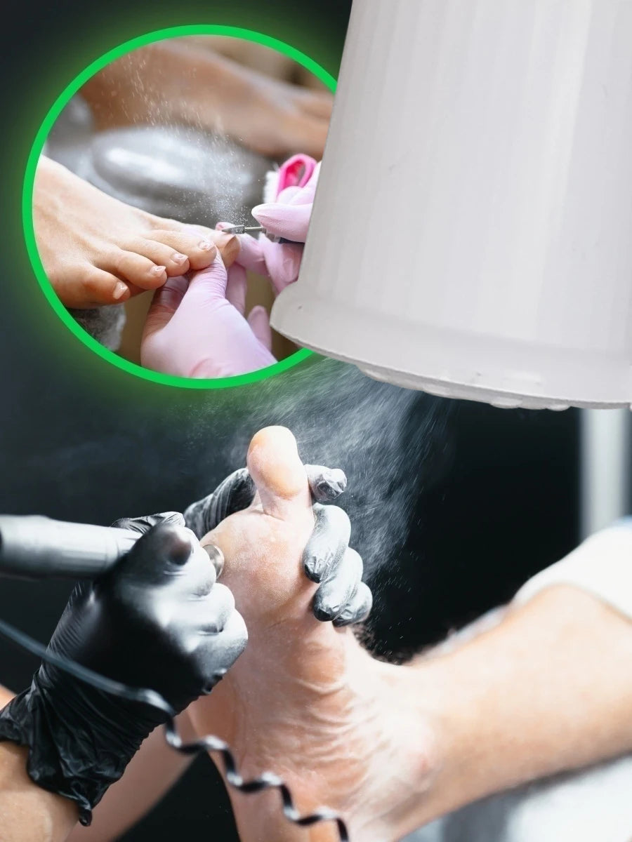 2088 Professional Manicure Vacuum Cleaner Built-in Led Lamp Pedicure Hood Quiet Nail Dust Collector for Manicurist Table