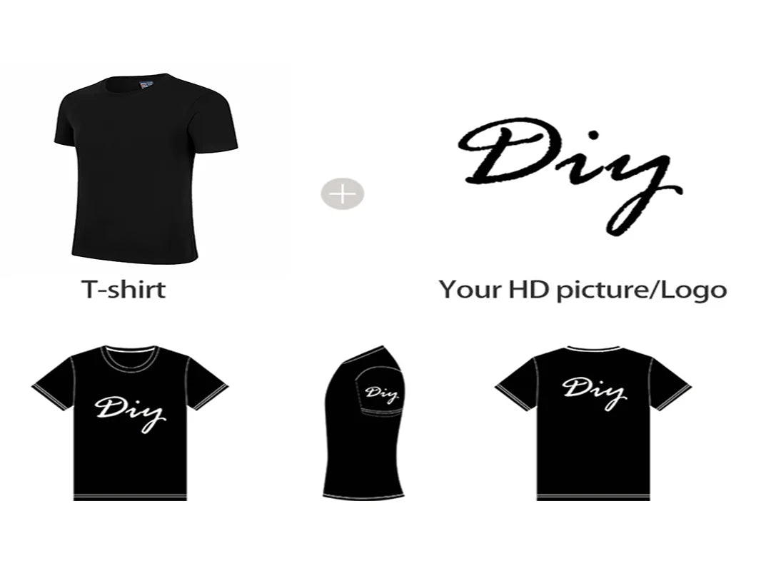 Design/Customize Logo Cotton T-shirt Men's and Women's Short Sleeved Shirt DIY Personalized Logo Team Advertising Top