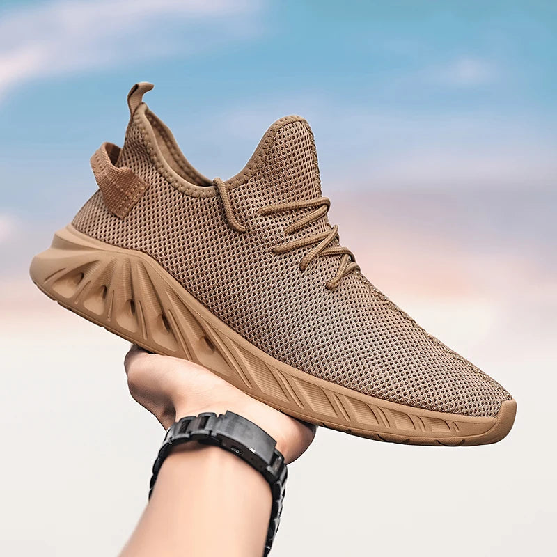 Men's Road Running Minimal Shoes Jogger Jogging Sneakers Track Trail Stretch Fabric Air Mesh Athletic Low-top Sport Light-weight