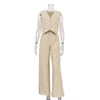 Wholesale Supplier OEM Manufacturer Hot Sale Vest And Pants Co Ord Cotton Women's Sets Summer Two Piece Set Women Clothing