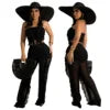 S-XXL Summer Casual Solid Color Bra Panel Pants Set Personalized Fashion Street Two Piece Set