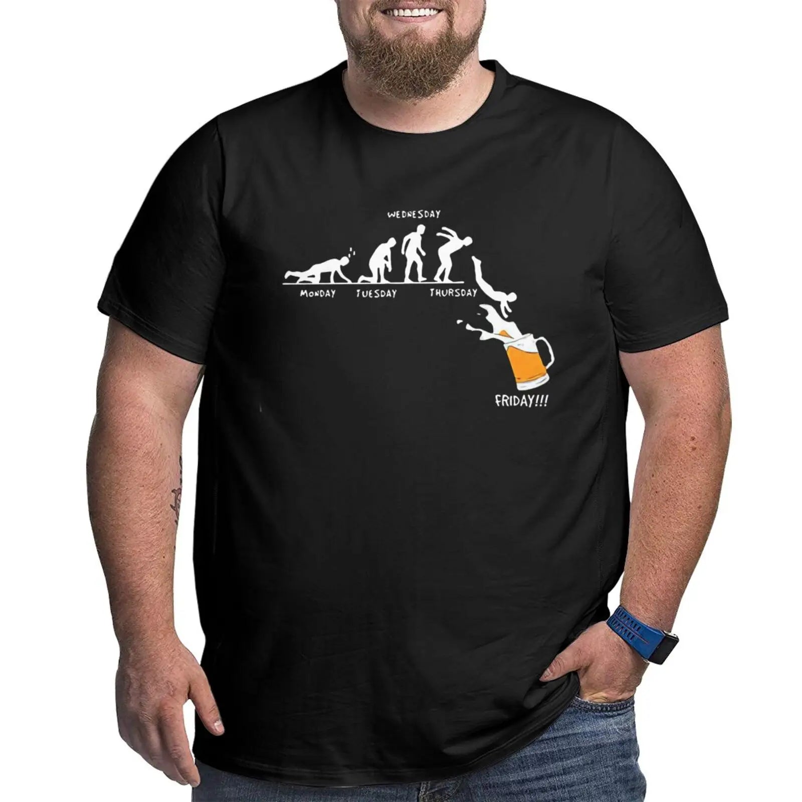 Unique Design Graphic Men T Shirts Plus Size Oversized Cotton T-shirts for Big Man Black Summer Short Sleeves Clothes Tops