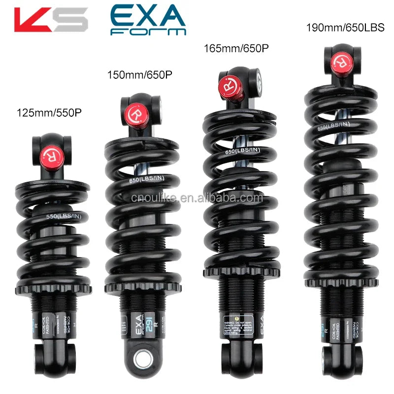 Original KS EXA Coil+Oil 291R Shock Absorber Adjustable Damping Hydraulic Rear Shocks for MTB Electric Scooter Motorcycles Parts