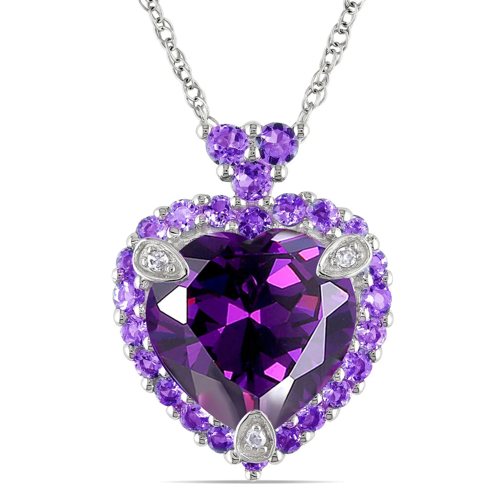 100% 925 Sterling Silver Chain 45cm Necklace Natural Amethyst Topaz Pendant Beautiful Women Gemstone Wedding Bizuteria Pendant