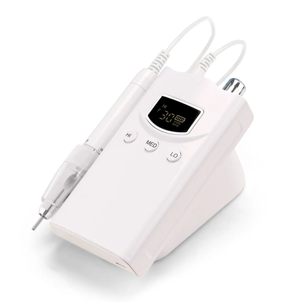 2025 Professional Wireless Brushless Gel Nail Drills 85w Efile Portable Cordless 35000RPM Electric Nail Drill Machine
