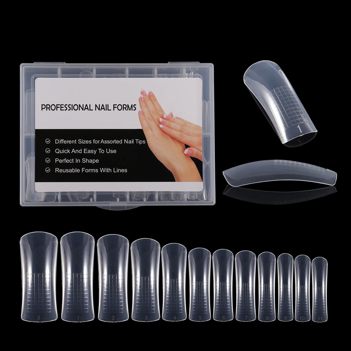 BNG Top Forms for Nails Dual Forms Nails Forms for Extension Full Cover Quick Building Gel Mold Tips Poly Nail Gel Mold