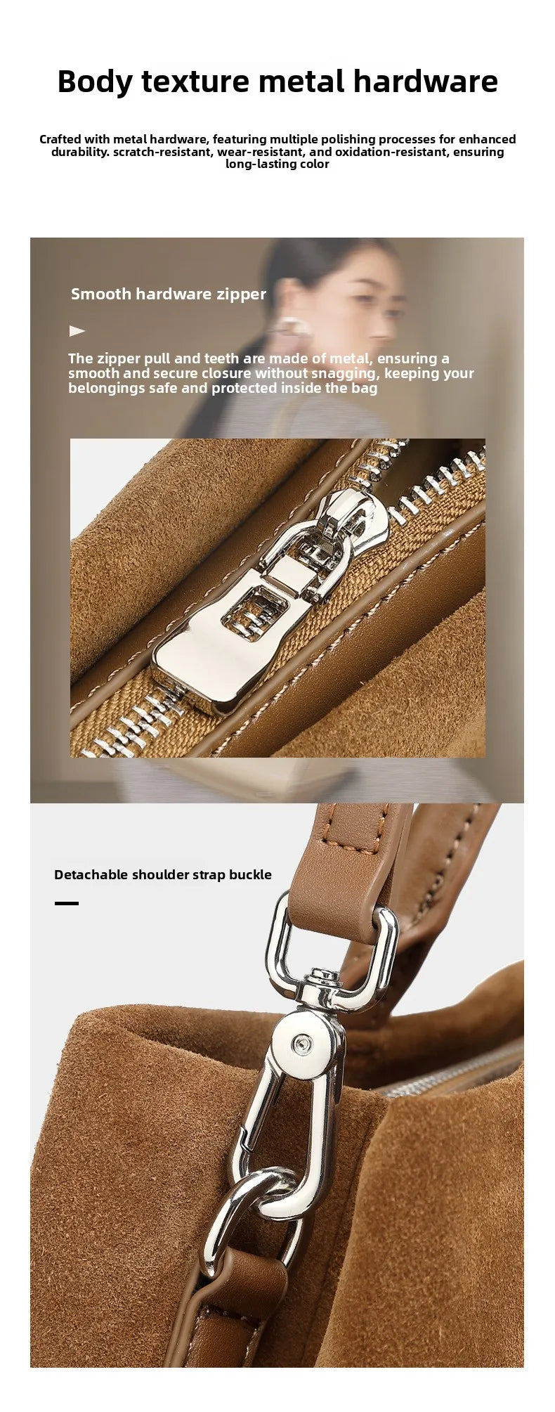 Maillard Fashion Matte Leather 2025 New Large Capacity Single Shoulder Handbag Crossbody Bag Tote Genuine Leather Women's Bag