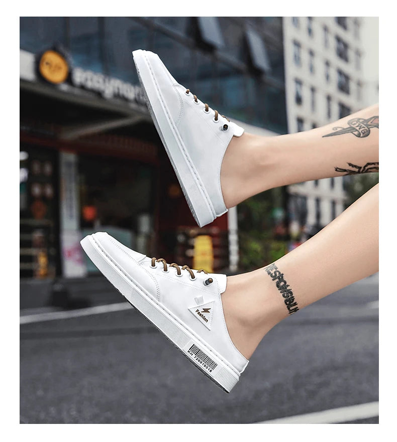 Men's Slip-ons Canvas Shoes Non-heel Casual Shoes Autumn Summer Slippers 2021 Original Fashion Male Sneakers Zapatos De Hombre