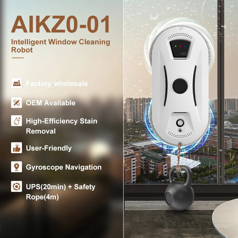 Time-Saving Window Cleaner Hotel & Mall Glass Panes Fast Complete Coverage UPS Backup Auto-Cleaning Electric Glass Cleaner Tool