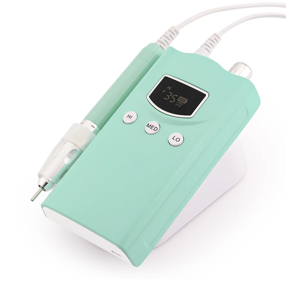 2025 Professional Wireless Brushless Gel Nail Drills 85w Efile Portable Cordless 35000RPM Electric Nail Drill Machine
