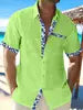 XS-5XL New Summer Casual Print Shirt Men's Hawaiian Holiday Beach Short Sleeve Shirt