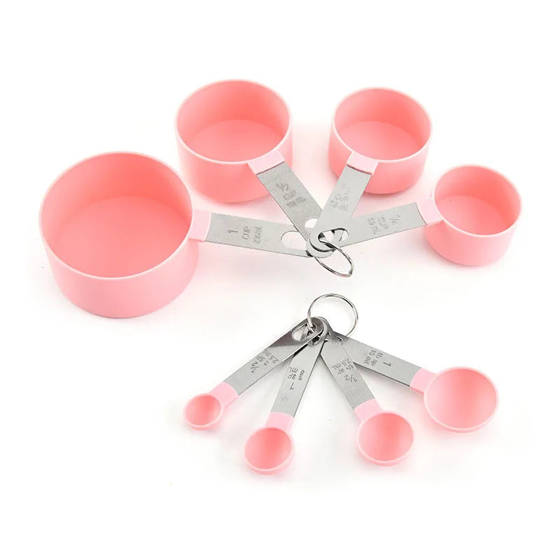 4pcs Kitchen Tools Measuring Spoons cups Set steel handleTeaspoon Coffee Sugar Scoop Cake Baking Cooking Gadgets