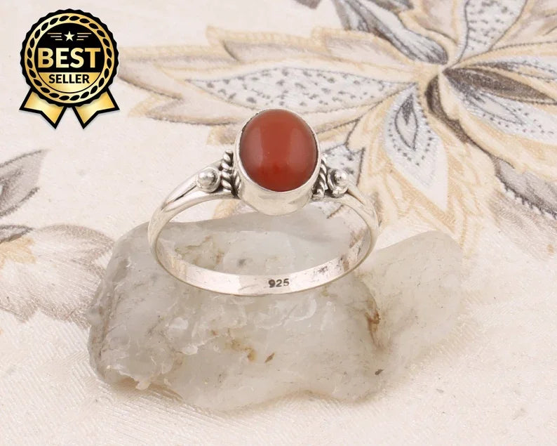 Wedding Rings 925 Sterling Silver Agate Gemstone Handmade Jewelry for Party & Wedding Gifts Mom's Choice Wholesale Best Price