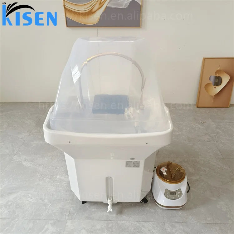 KISEN Modern Portable Hair Wash Basin Pipeless Water Head Spa for Salon and Home for Bathroom or Gym Shampoo Sink Basin