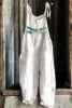 S-3XL Summer Women's New Sweet Small Fresh Print Retro Wide Leg Jumpsuit Printed Floral Cami Jumpsuit