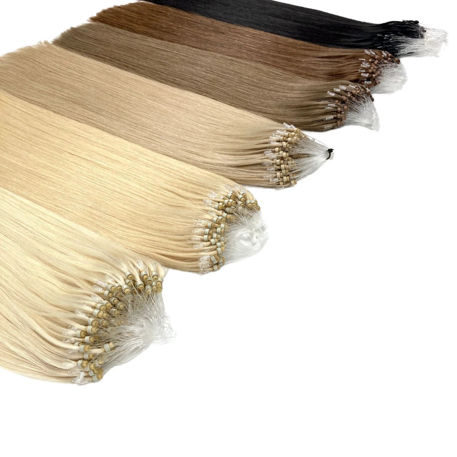 Microlink Remy Hair Extensions 12-Inch Straight Micro Ring Loop Micro Bead Real Vietnamese Human Hair