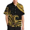 Hot Sale Summer Men Short Sleeve Shirt Tribal Print Plus Size Men Polynesian Shirts Island Casual Shirt