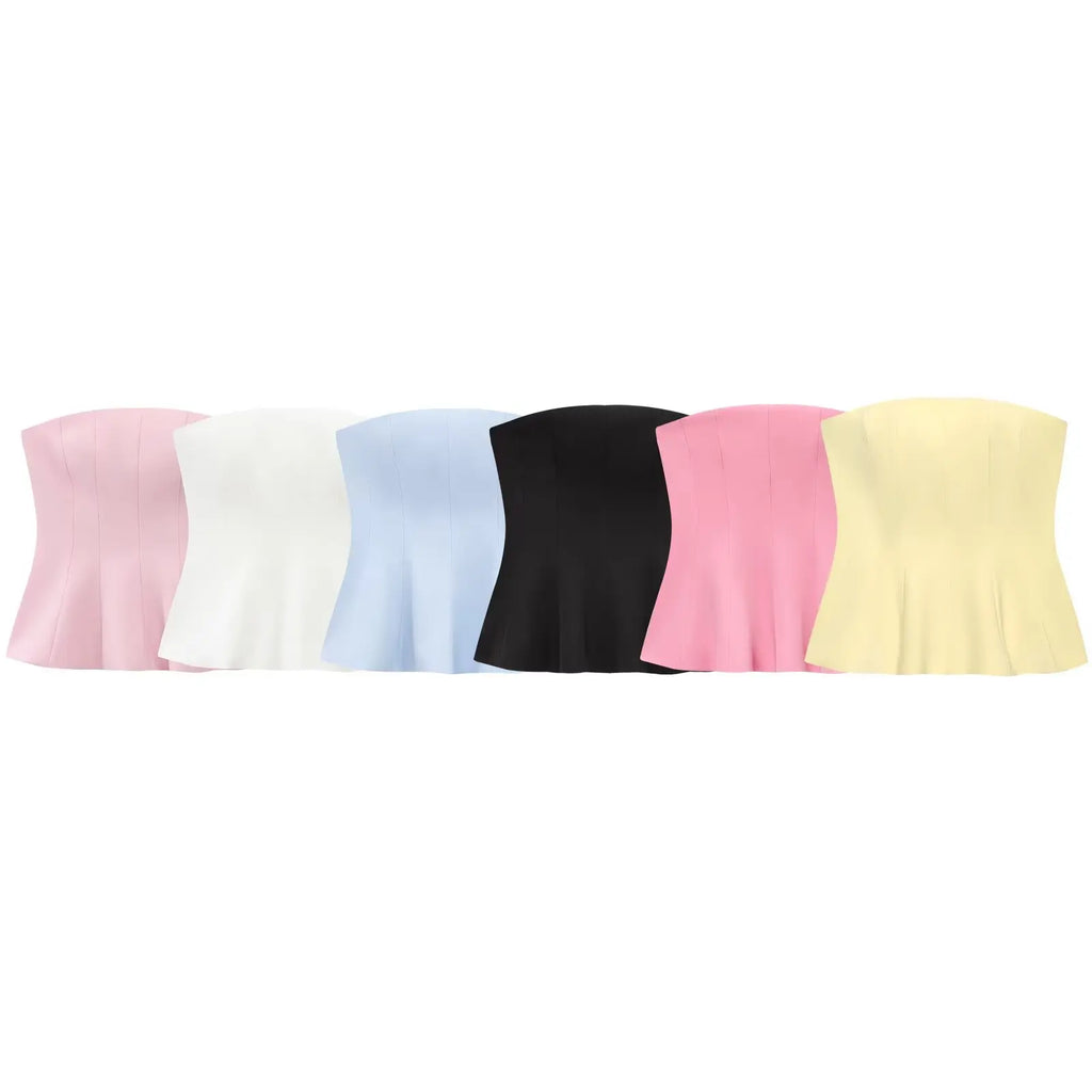 PB&ZA Women 2025 Spring New Chic Fashion Skirt Style with Top Down Tank Tops Vintage Backless Female Camis Chic Tops