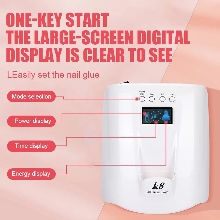 Rechargeable Nail Table Lamp Manicure Equipment Nail Art Curing 60W UV LED Nail Lamp