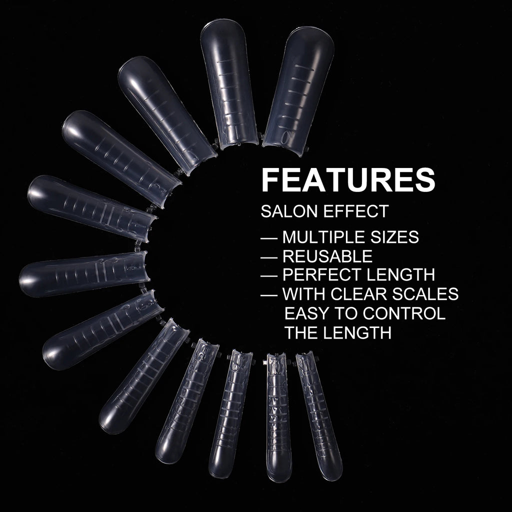 BNG Top Forms for Nails Dual Forms Nails Forms for Extension Full Cover Quick Building Gel Mold Tips Poly Nail Gel Mold