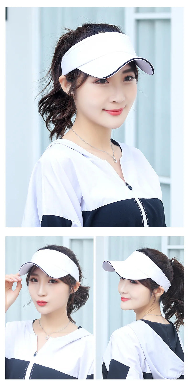 Summer Breathable Air Sun Hats Men Women Adjustable Visor UV Protection Top Empty Patchwork Sports Golf Running Sunscreen Cap