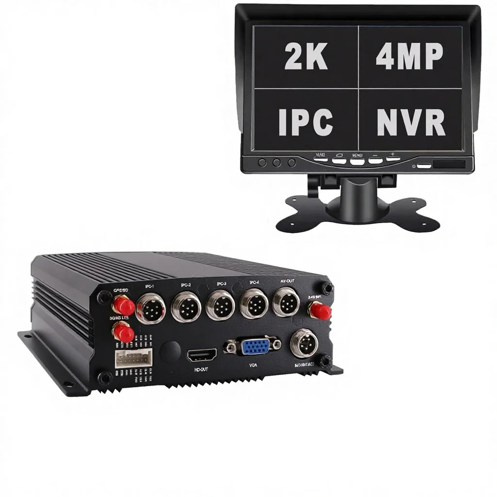 JOINLGO H.264/H.265 4G LTE GPS WiFi NVR 2K 4MP IP Waterproof Camera System Bus/Truck Fleet Management PC/APP Remote Real-time