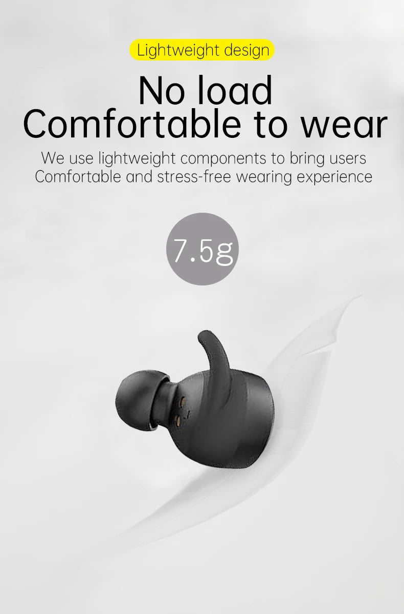 Bluetooth Wireless Headphones with Mic Sports Waterproof TWS Bluetooth Earphones Key Control Wireless Headsets Earbuds Phone