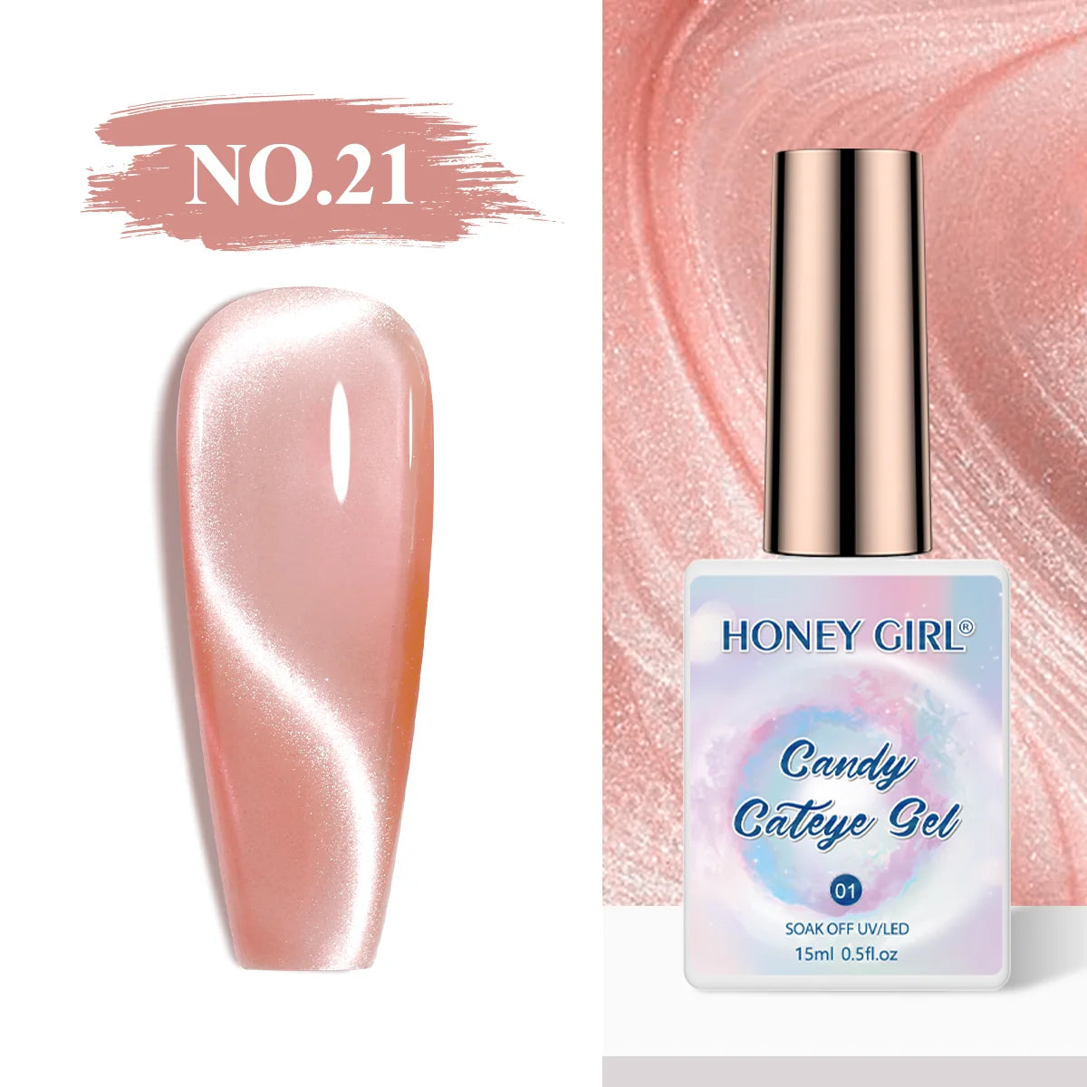 HONEY GIRL Moon Light Magnetic CatEye 24 Colors Jelly Gel Polish Set Wholesale 9d Crystal Uv Gel Nail Polish Cat Eye Gel Polish