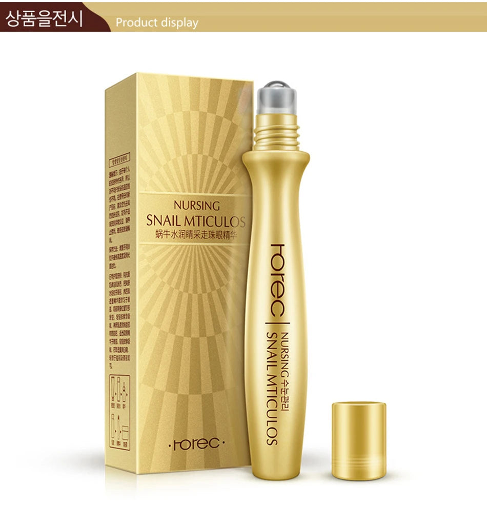 ROREC Hyaluronic Acid Snail  Eye Serum Essence Dark Circle Firming  Eyes Cream  Anti Wrinkle Korean Cosmetics Skin Care