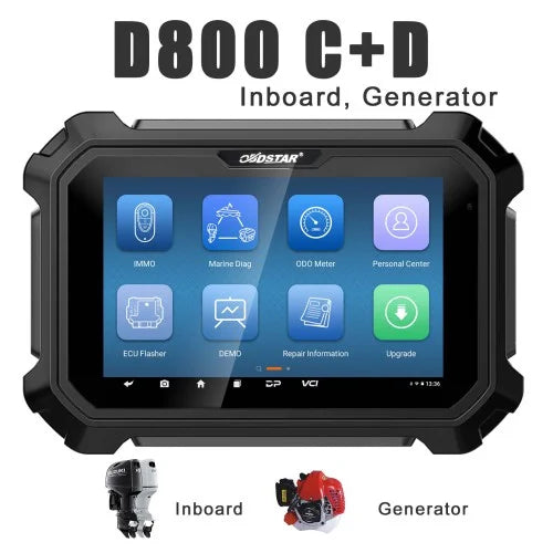 OBDSTAR D800 C/D Package New Generation Device for Marine (Inboard/ Generator) Intelligent Diagnosis Scanner