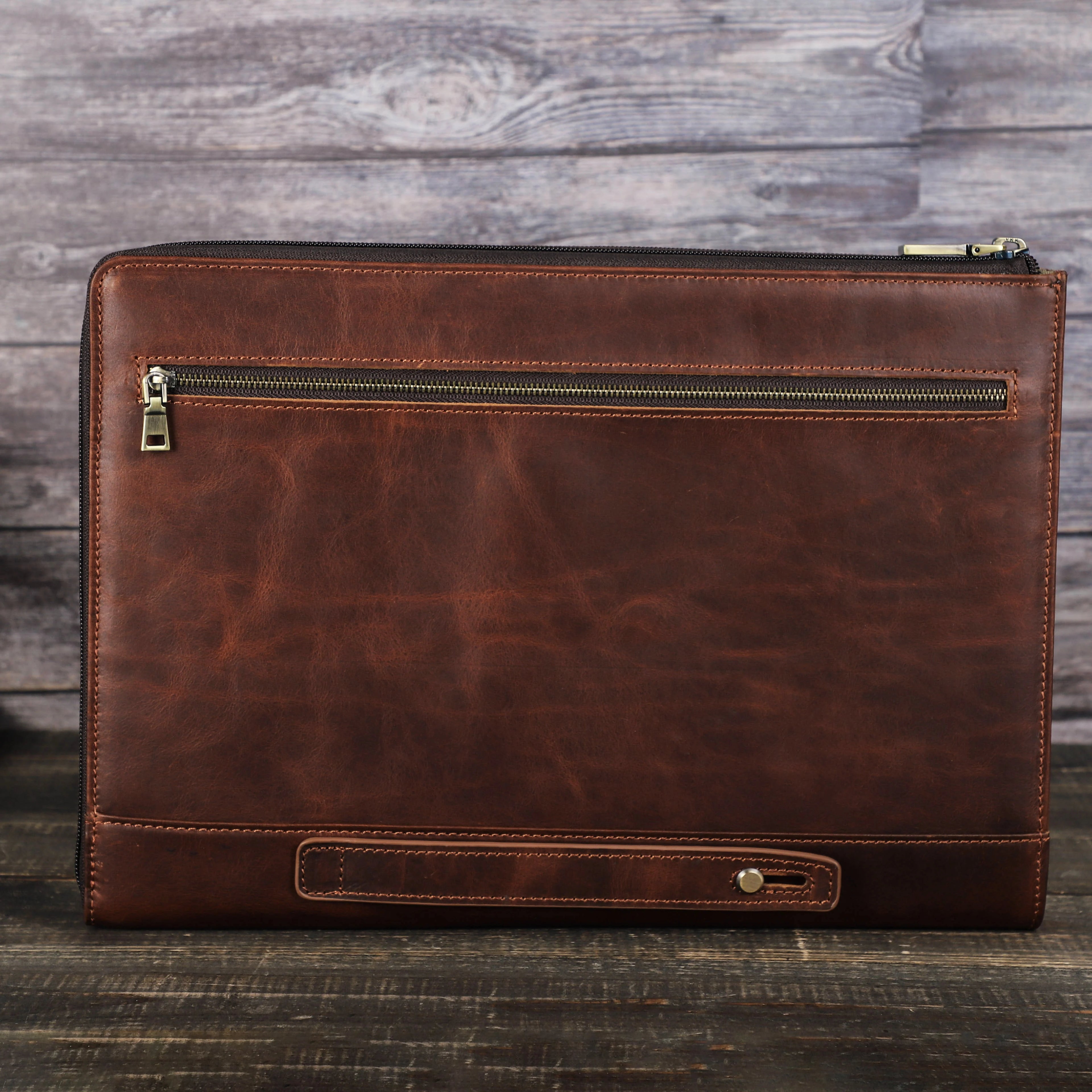 Premium 14 Inch Genuine Leather Laptop Sleeve for Macbook Pro 2021 Customizable Size & Logo CONTACTS FAMILY Brand