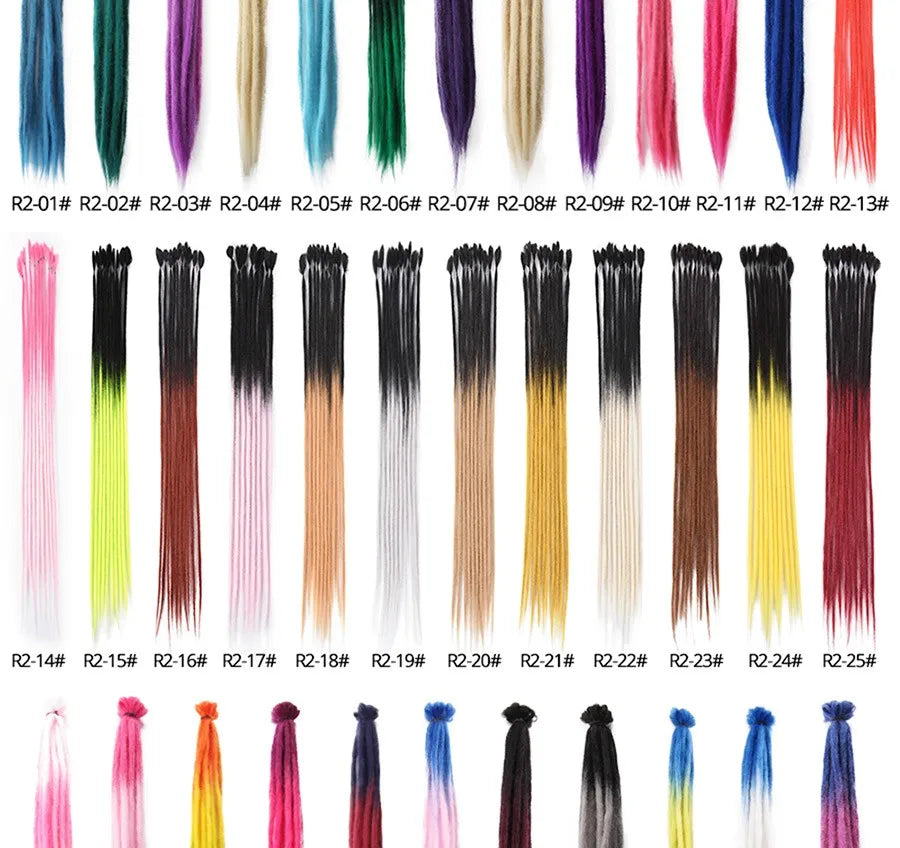 20"36Inch 5Strands Handmade Dreadlocks Extensions Ombre Synthetic Dreads Dreadlocks Twist Braiding Hair Reggae Dreads Braids 