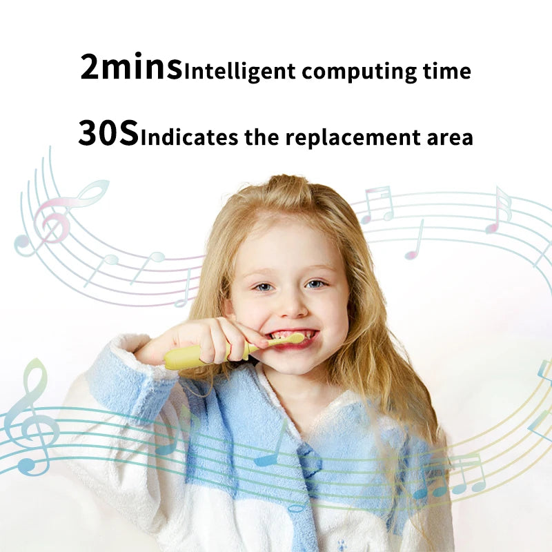 New Style Kids Music Sonic Electric Toothbrush for Children IPX8 3 Brushing Modes Timer Remember