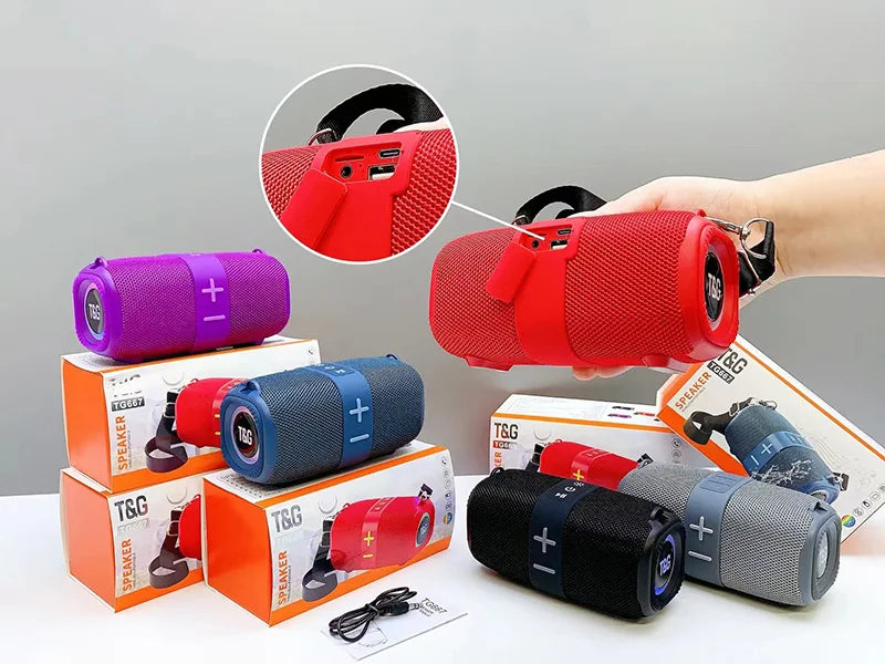 Top Seller TG667 Usb/tf/aux Wireless Speakers Strong Bass Portable Home Theater Subwoofer Party Stereo BT Speaker Outdoor