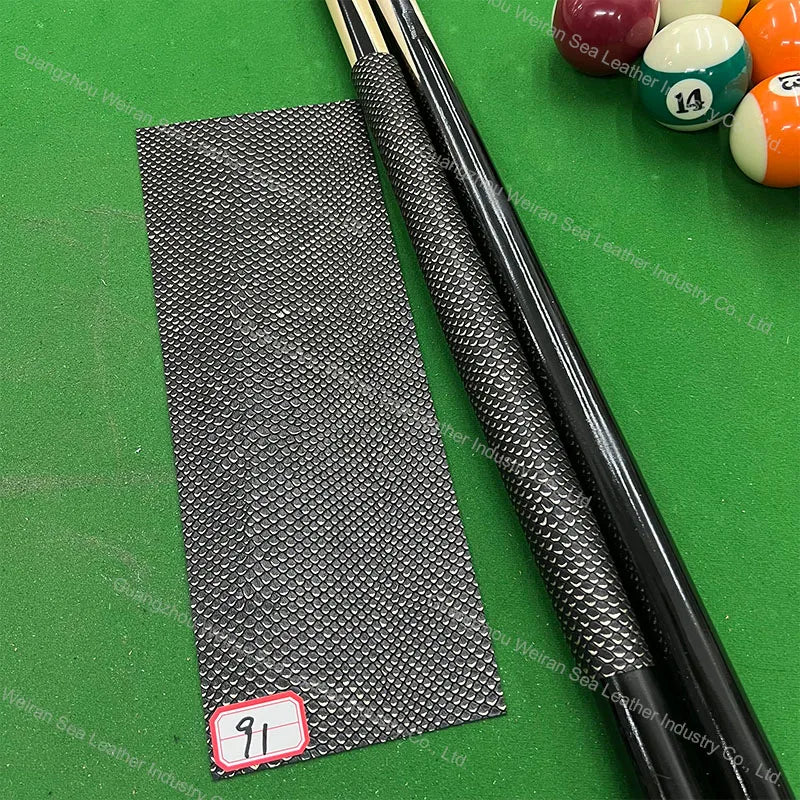 Genuine Cow Skin Pool Billiards Cue Grips Non-Slip Protective Sleeve Wrap with Different Print Pattern Genuine Leather Club Wrap