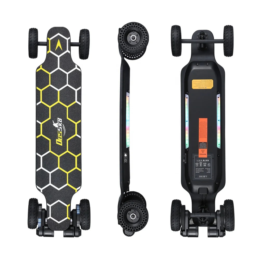 H2X Cheapest Electric Skateboard Dual Belt Motor 3300w Max Speed 35km/h E Skateboard off Road Drop Shipping
