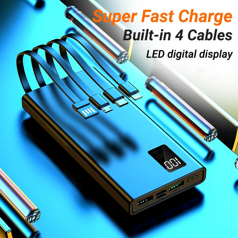 New Custom Logo Type-C Micro USB Bidirectional Fast Charging 22.5W Ultra Slim Portable Charger Power Bank 10000mAh Built-in