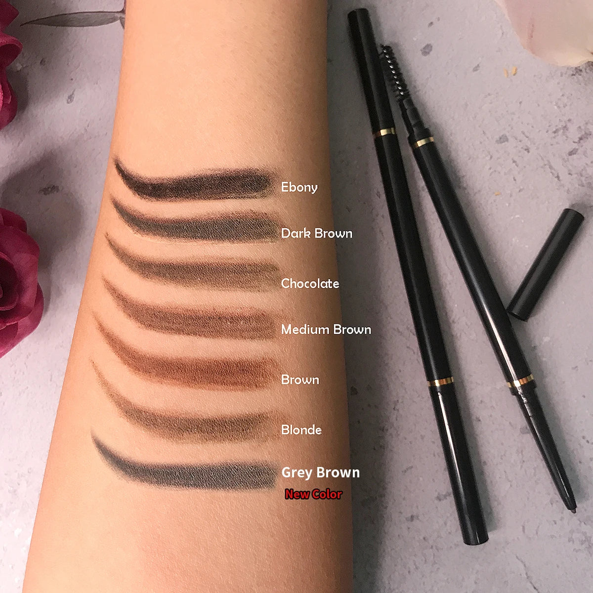Eye Brow Makeup Custom Your Own logo Vegan Eyebrow Pen Waterproof Long Lasting Wholesale Eyebrow Pencil