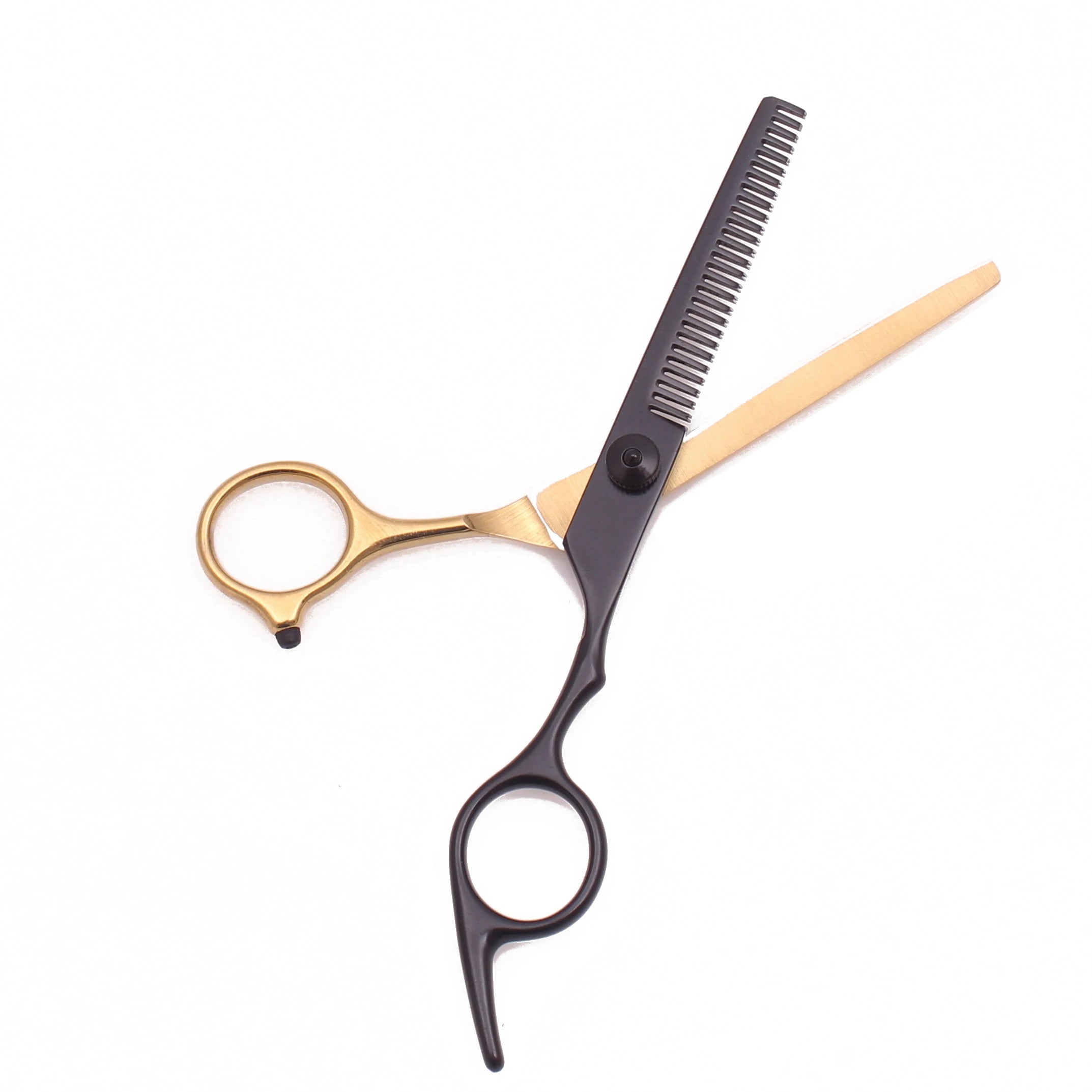 Hair Scissors Set Japan Stainless 6" Sharp Thinning Shears for Barber Shop Haircut Salon C1001 Gold Black Hairdressing Scissors