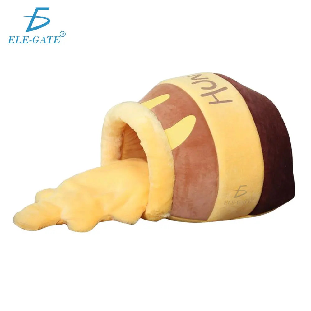 ELEGATE MAS.21 Modern Design Microfiber Comfortable Bed for Cats in the Shape of a Honey Jar