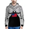 Men's Hoodies Custom Blue Polynesian Pohnpei Tribal Designer Sweater Boy Casual Oversized Hoodies Sweater