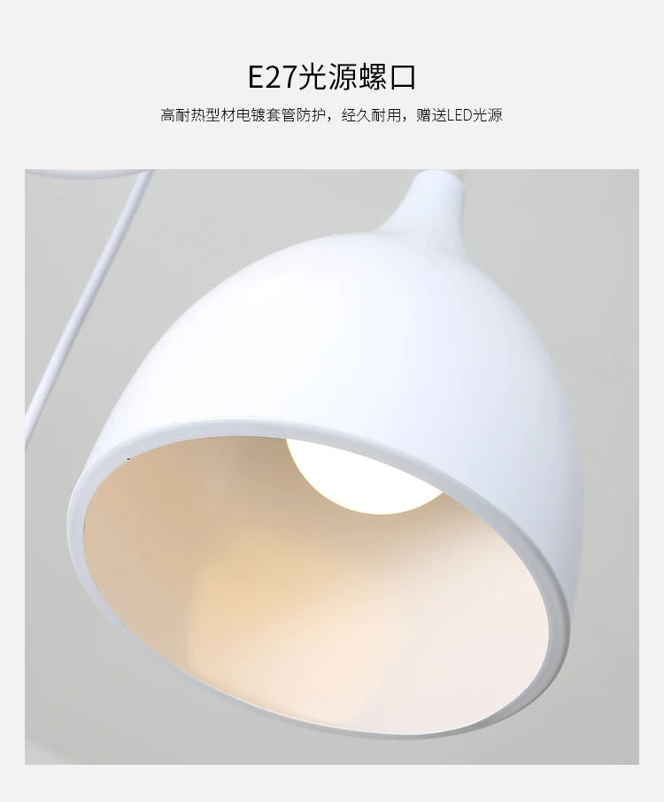 Modern Pendant Lamp  E27 Pendant Lights For Dinning Bedroom Restaurant Hanging Lamp Nordic Aluminum Lampshade LED Kitchen Light