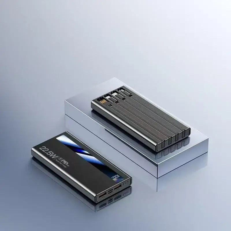OEM Custom Logo 22.5W Super Quick Charge 20000mAh PVC Material Ultra Slim Portable Power Bank with Micro USB Output