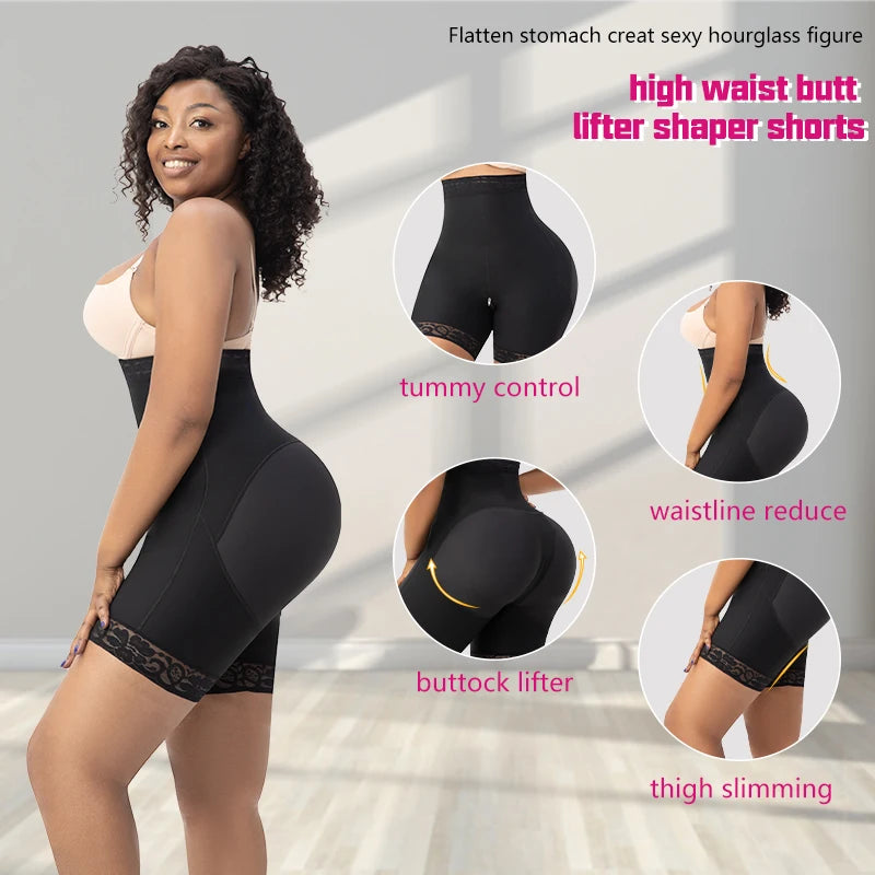 Custom Made Logo High Compression Tummy Control Shaper Shorts Waist Trainer Strapless Plus Size Shapewear for Women