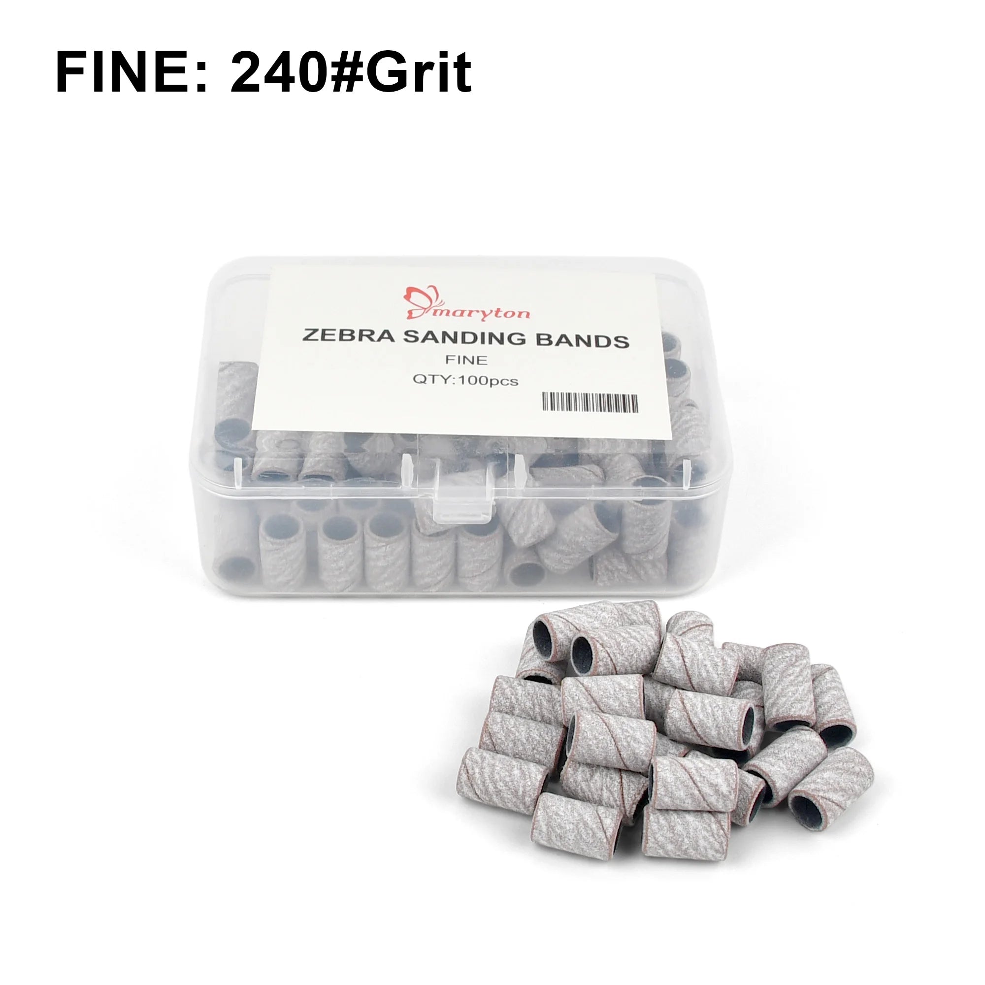 USA Free Shipping 5000Pcs/Carton 6.3mm Nail Drill Bits Sets Manicure Tools Zebra Sanding Bands Kits for Nail Beauty Salon