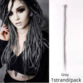 Leeons Synthetic Hair Handmade Dreadlocks Hair Extensions Crochet Hair Black Brown 1 Strands Dreadlock For Women And Men 20 Inch