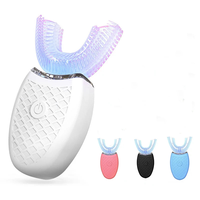 Rechargeable Ultrasonic Teeth Tray Waterproof Wireless U Shaped Whitening Toothbrush