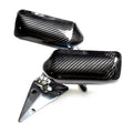 Universal F1 Style Side Mirrors Real Carbon Fiber Rearview Mirrors Blue Tint Mirror for All Cars