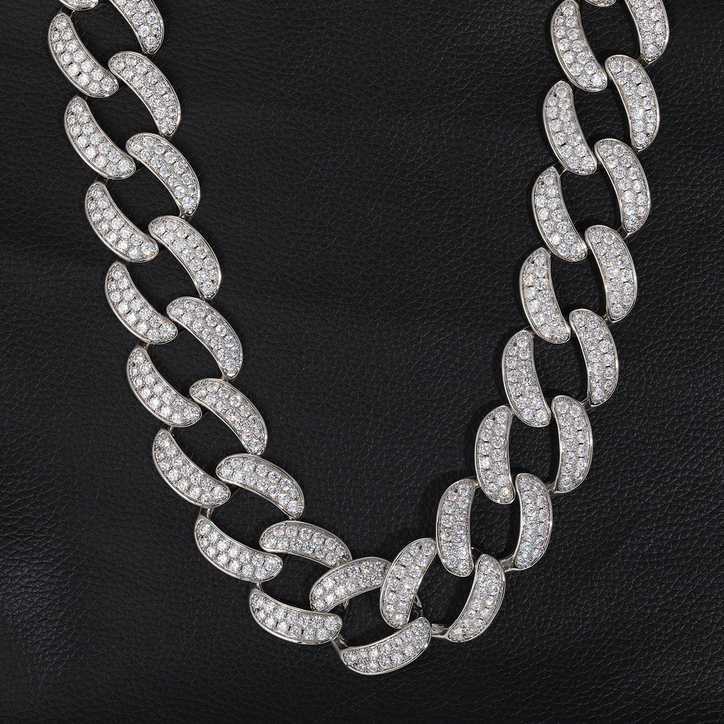 Miami Oversized 28mm Cuban Link Bracelet 18K Gold Plated Set with Zirconia Stylish and Trendy Design for Party Unisex