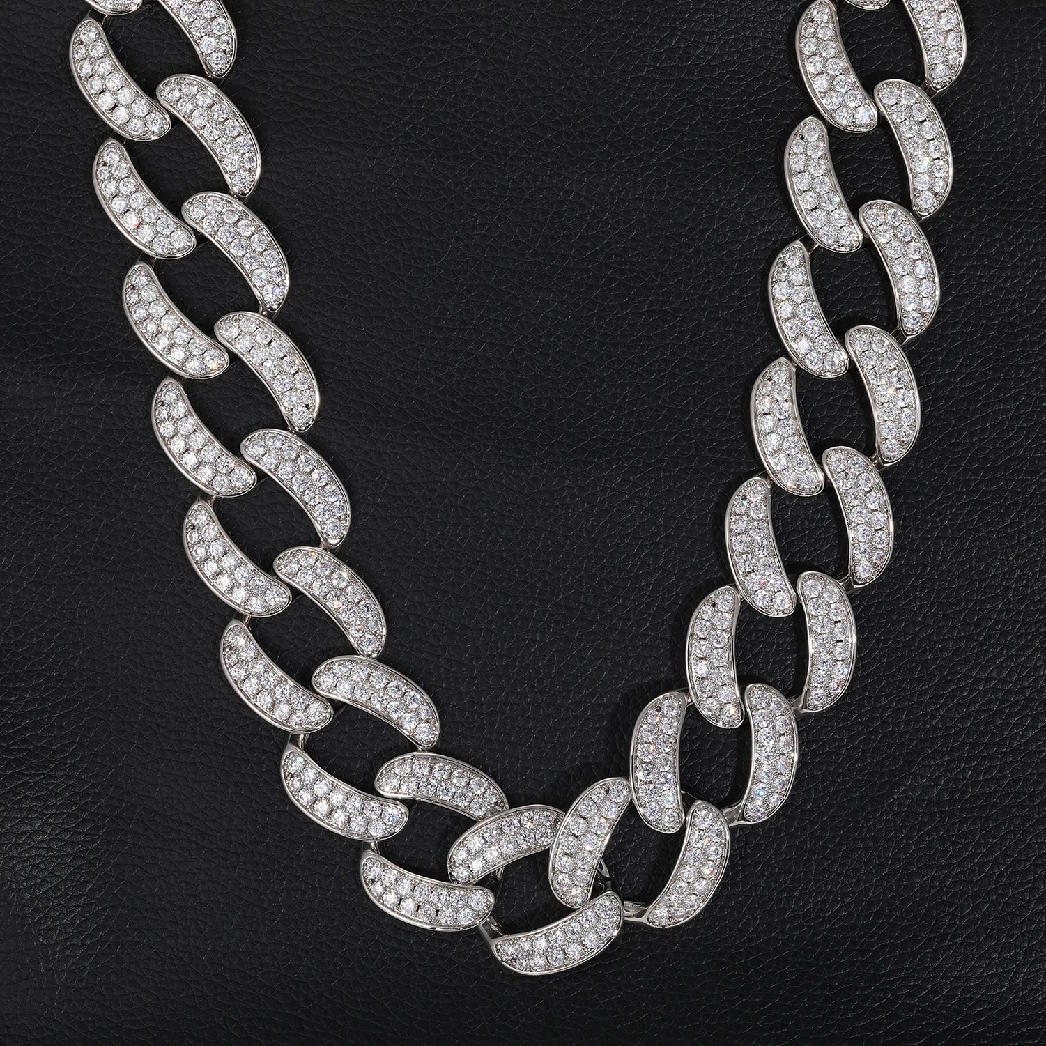 Miami Oversized 28mm Cuban Link Bracelet 18K Gold Plated Set with Zirconia Stylish and Trendy Design for Party Unisex